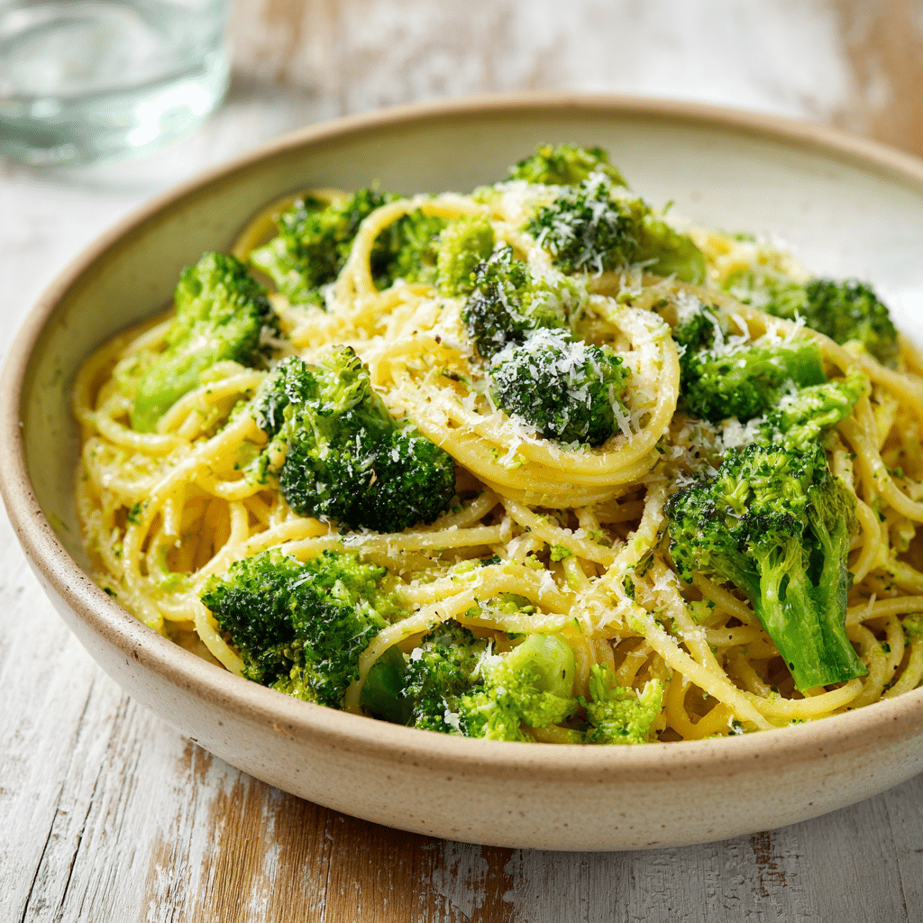 Easy Broccoli Pasta with Garlic & Parmesan Recipe