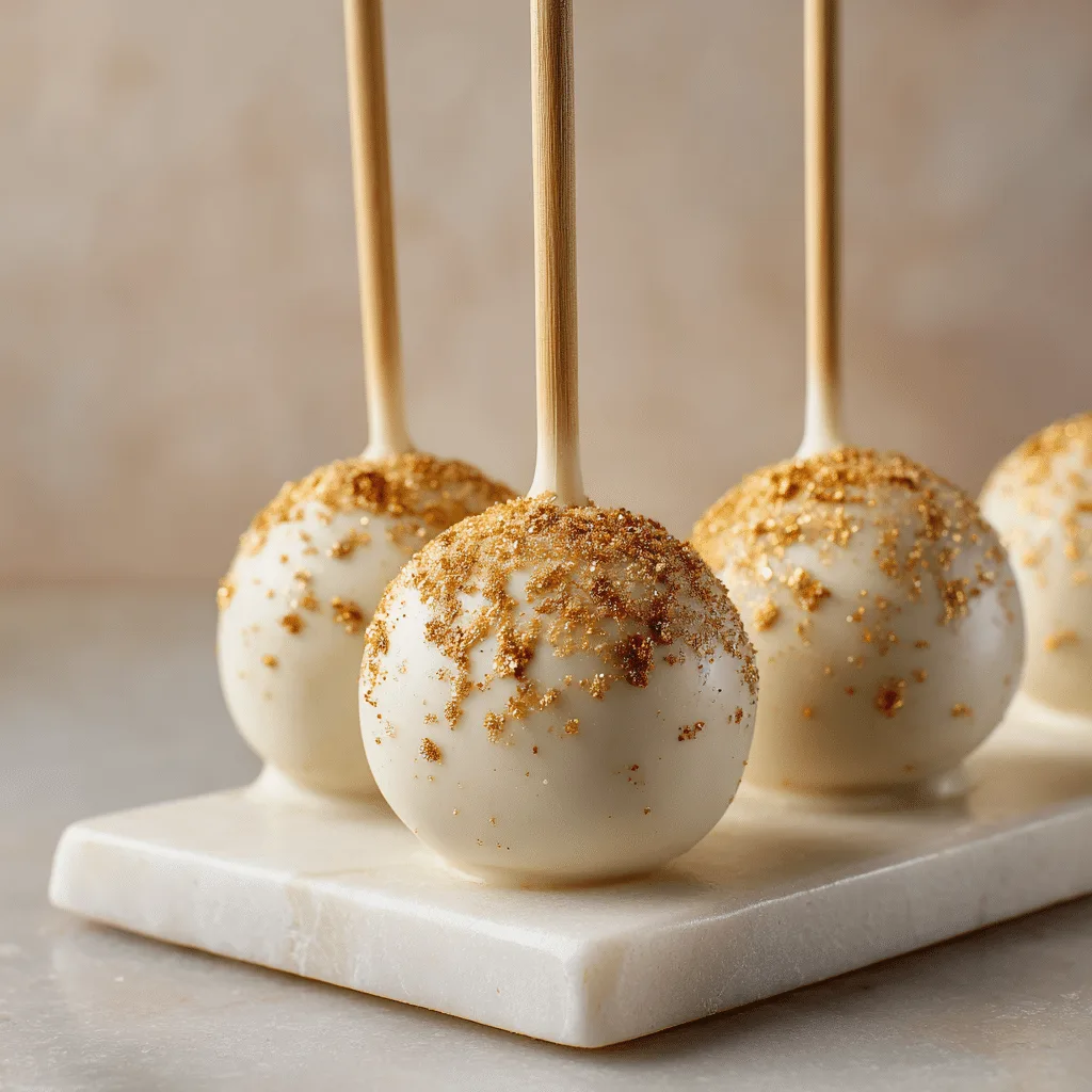 Golden Funfetti Cake Pops (Luxury Edition) Recipe - Recipe Image