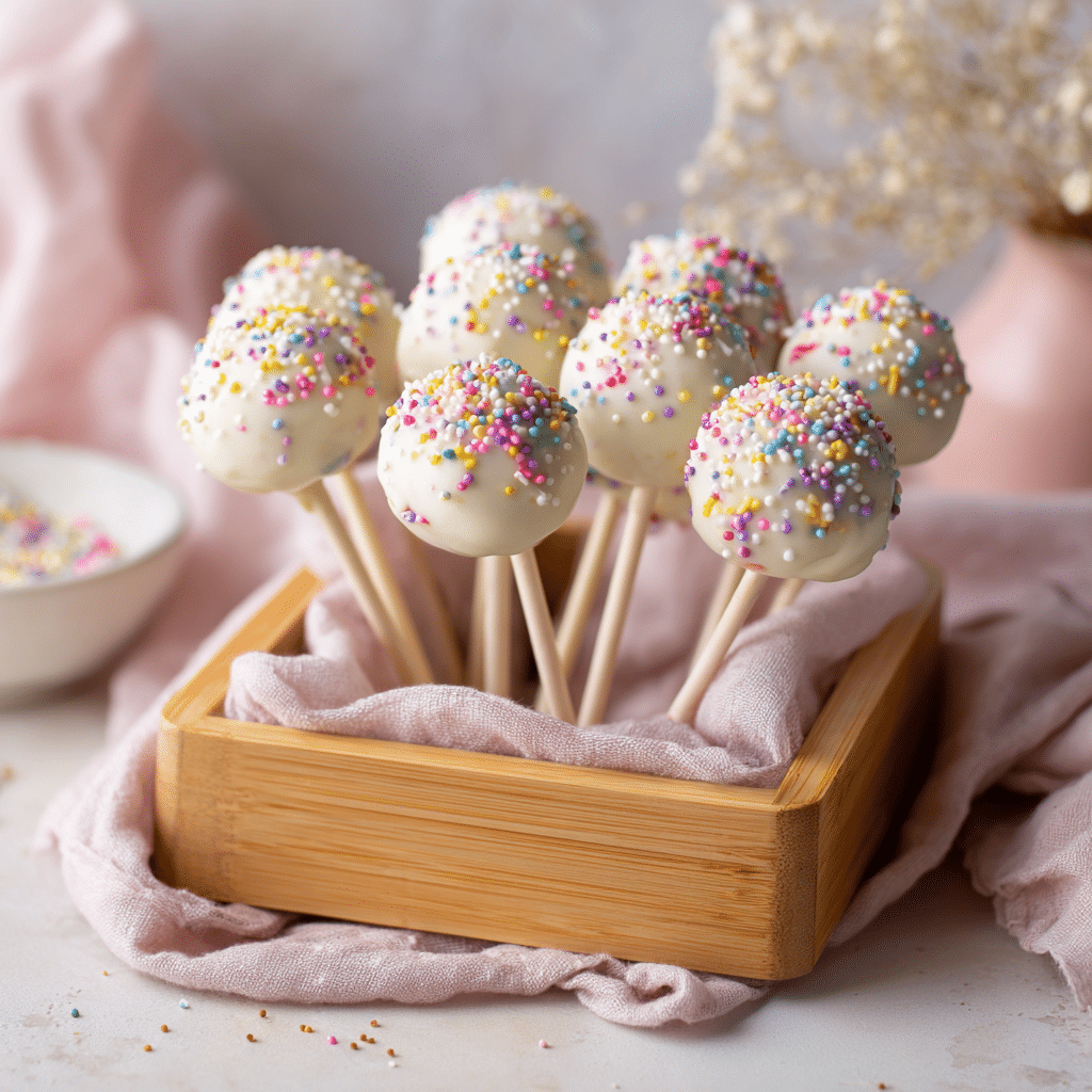 Vegan Funfetti Cake Pops (Healthy Edition) Recipe - Recipe Image