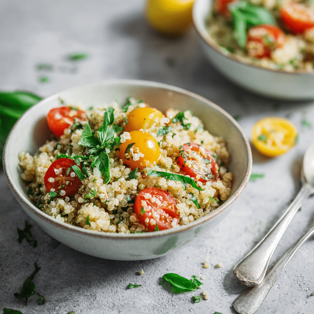 Lemon Basil Quinoa Salad Recipe - Recipe Image