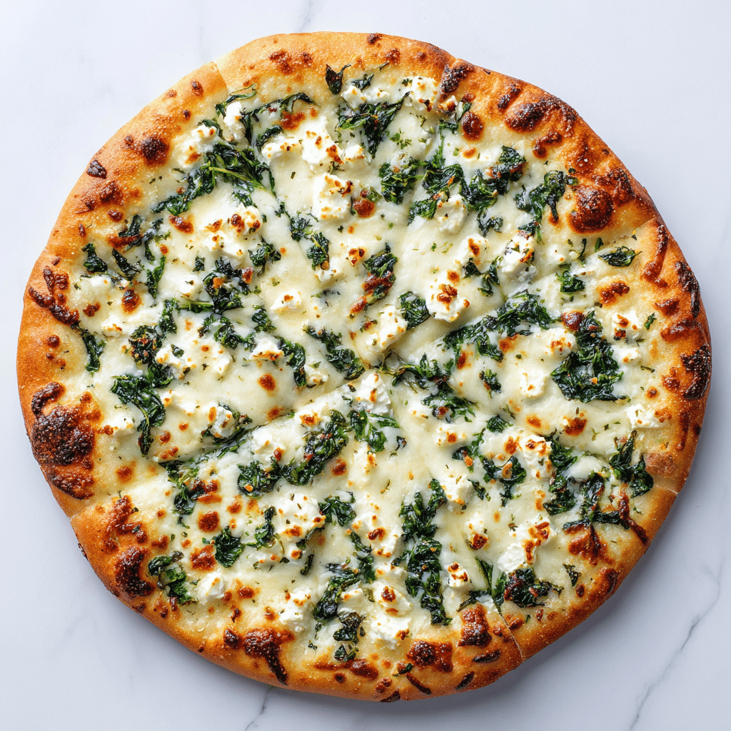 Spinach & Feta Pizza Recipe - Recipe Image
