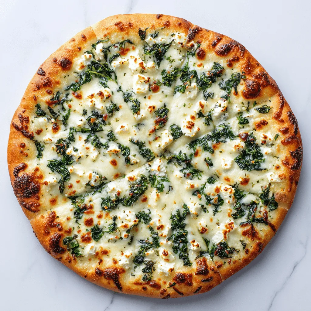 Spinach & Feta Pizza Recipe - Recipe Image