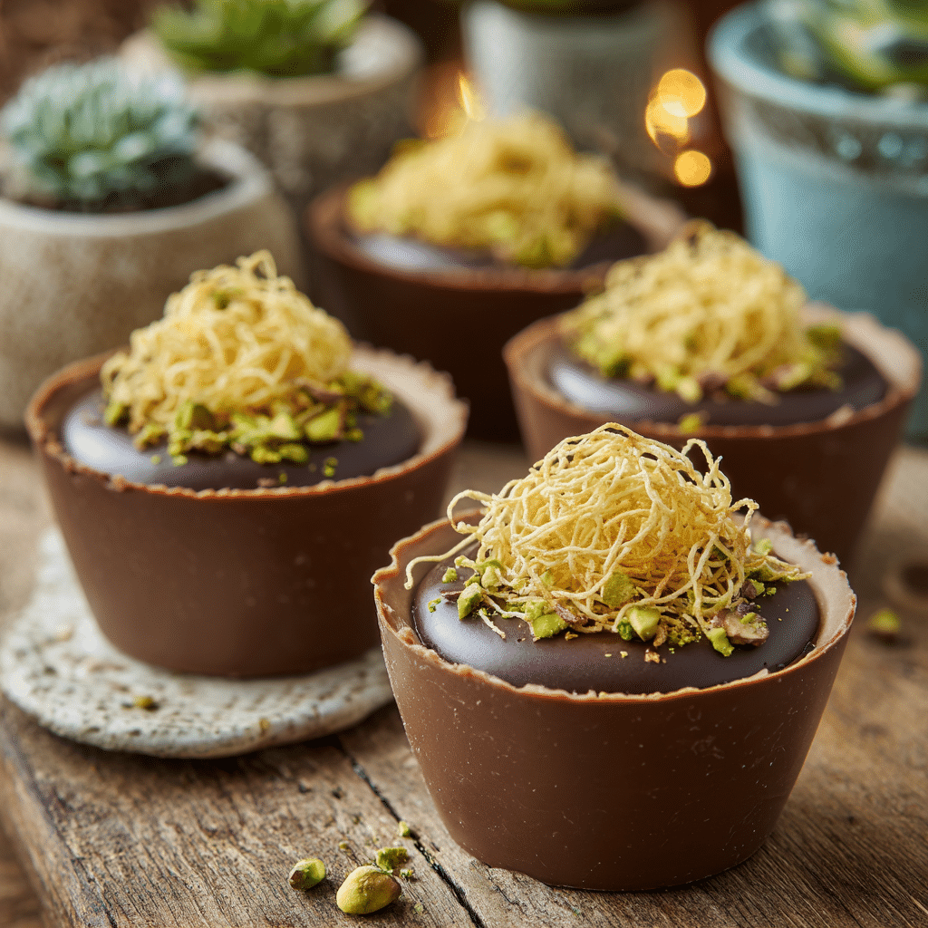 Dubai Chocolate Cups - Recipe Image