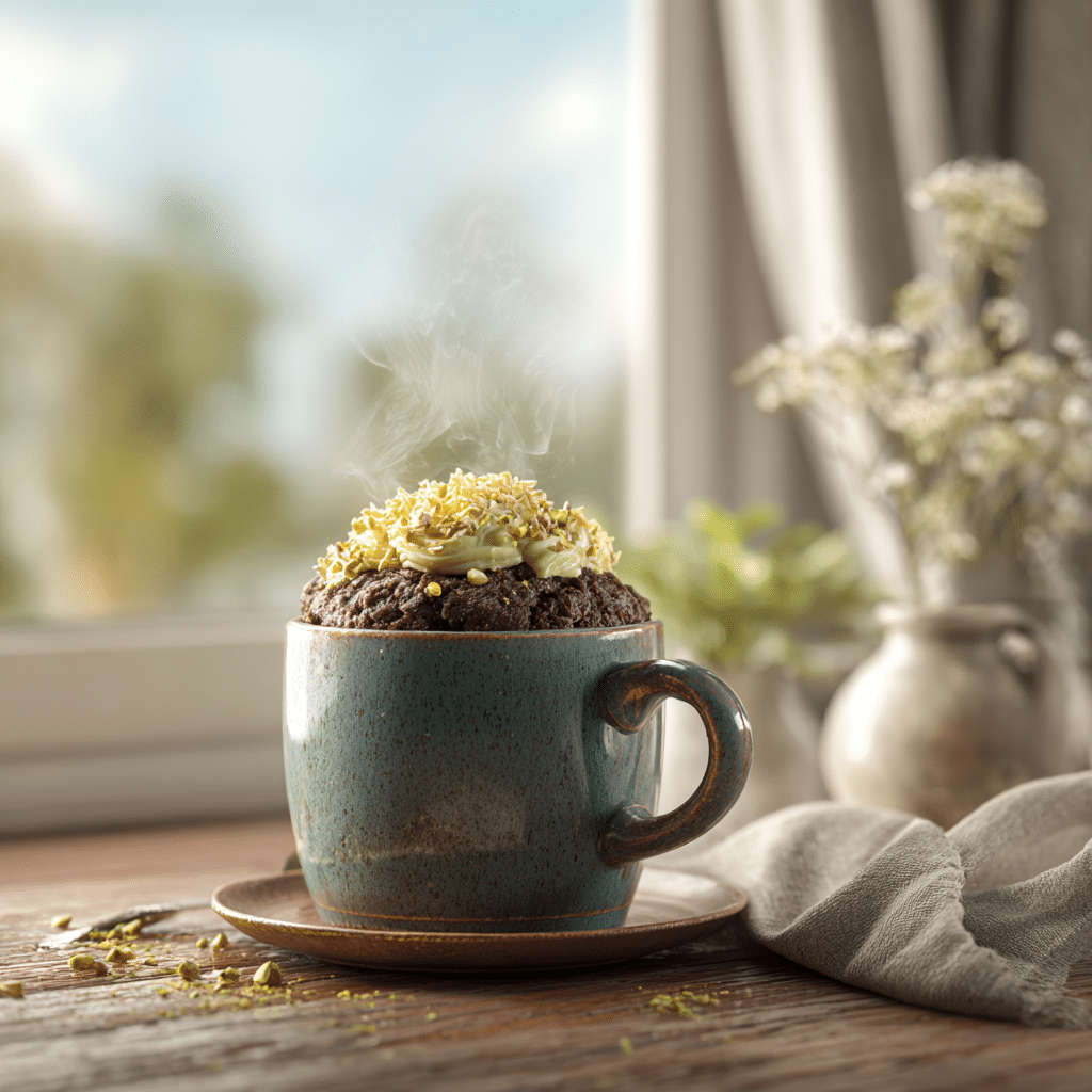 Dubai Chocolate Mug Cake - Recipe Image