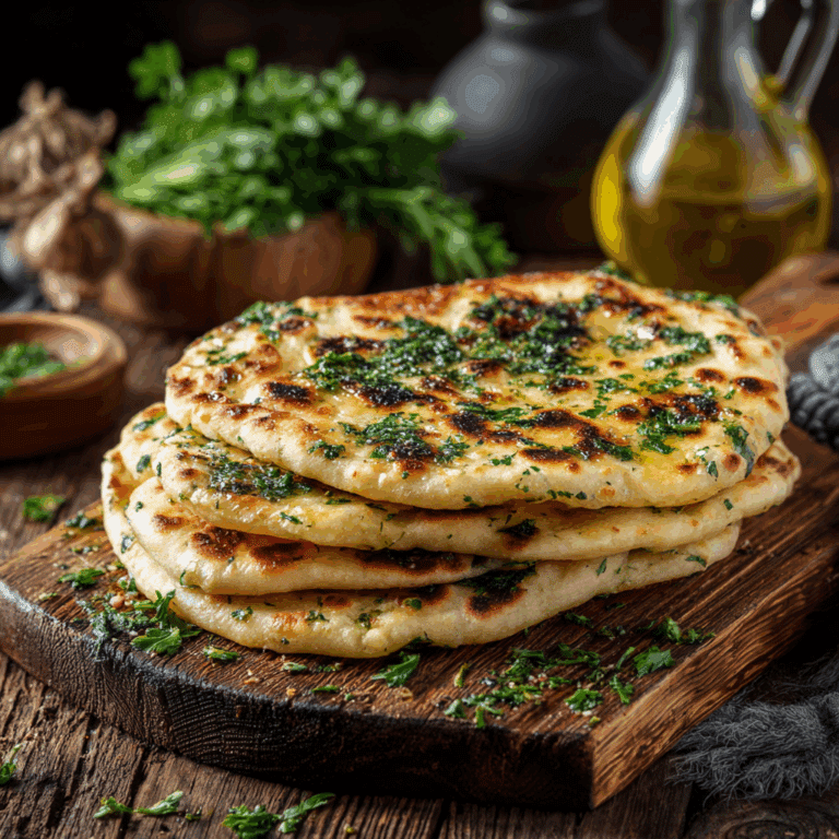 Herb Garlic Flatbread Recipe
