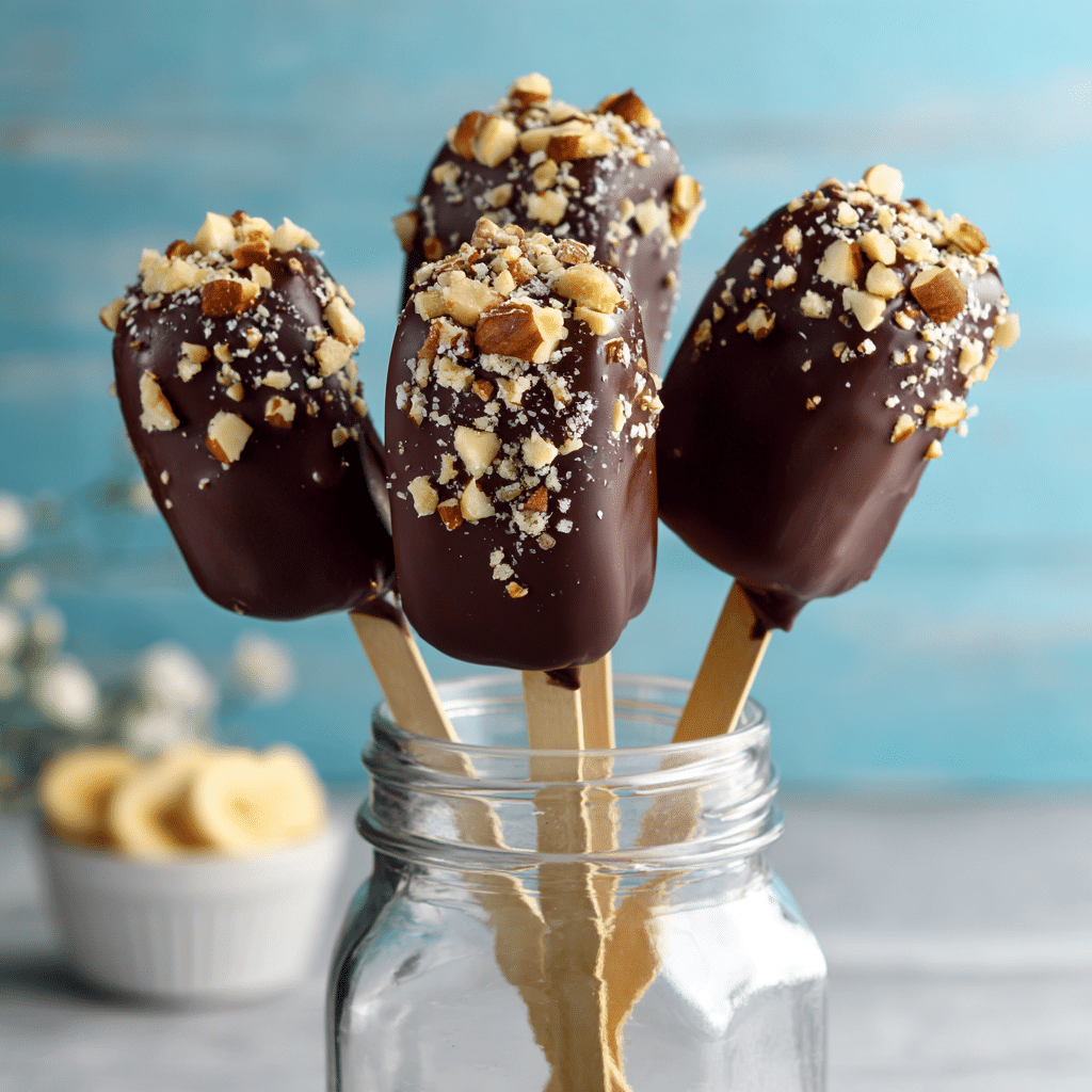 Frozen Chocolate Banana Pops Recipe - Recipe Image