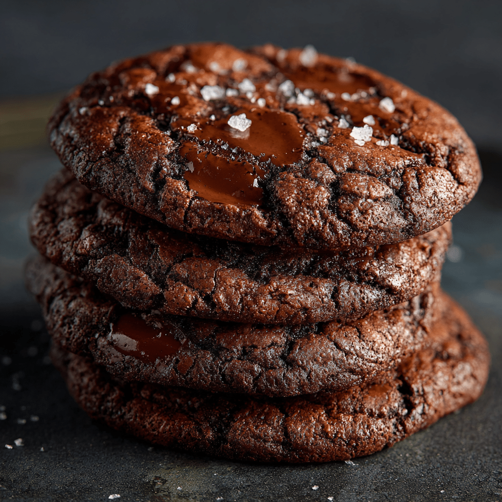 Dark Chocolate Sea Salt Cookies - Recipe Image