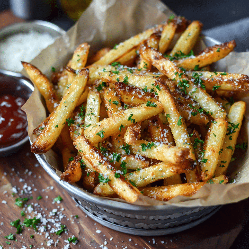 Air Fryer Garlic Parmesan Fries - Recipe Image