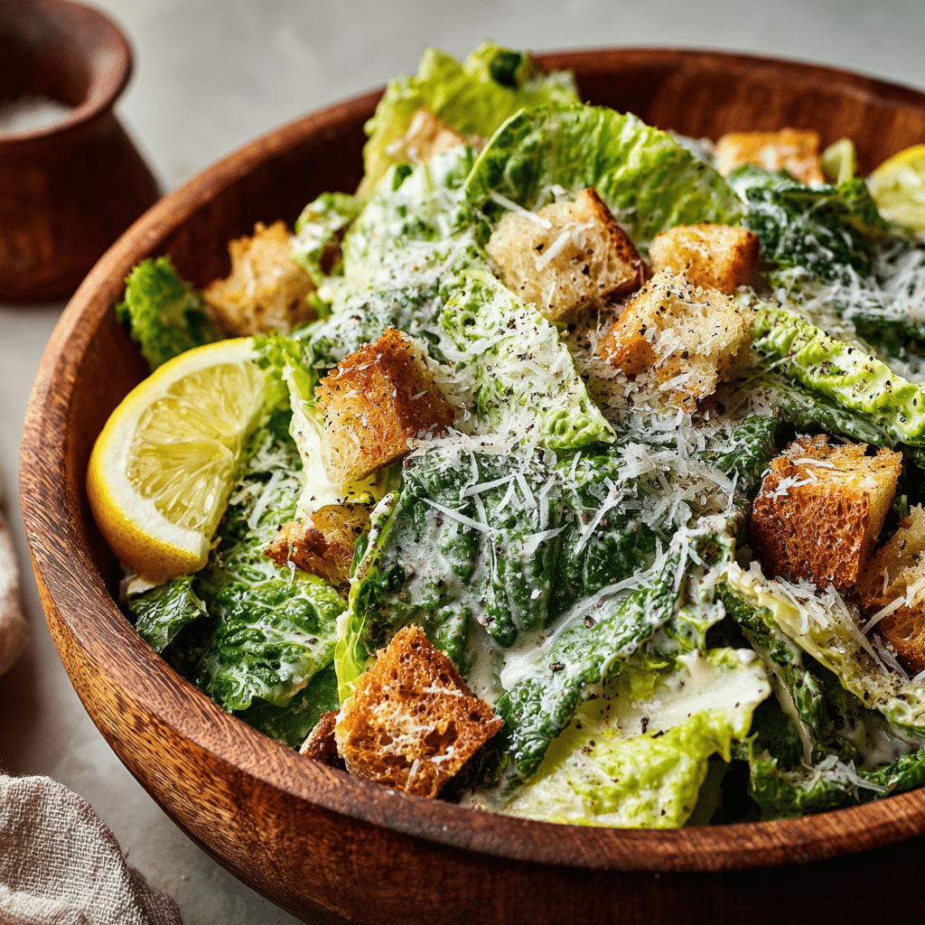 Caesar Salad with Air-Fried Croutons - Recipe Image