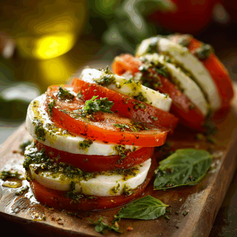 Caprese Salad with Pesto Drizzle