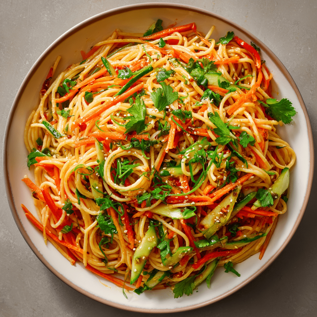 Spicy Thai Spaghetti Salad
