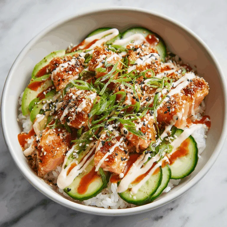 Crispy Salmon Rice Bowl Recipe