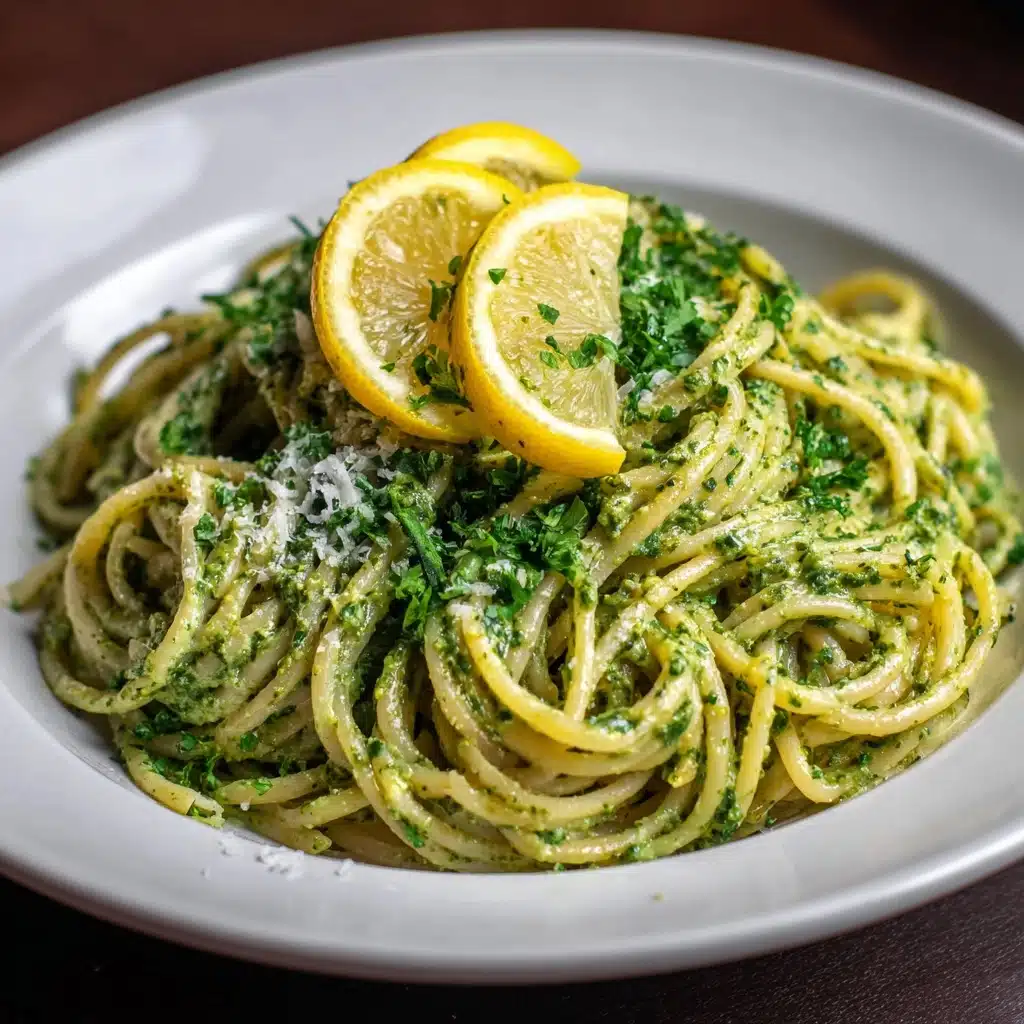 Creamy Spinach Pesto Pasta Recipe - Recipe Image