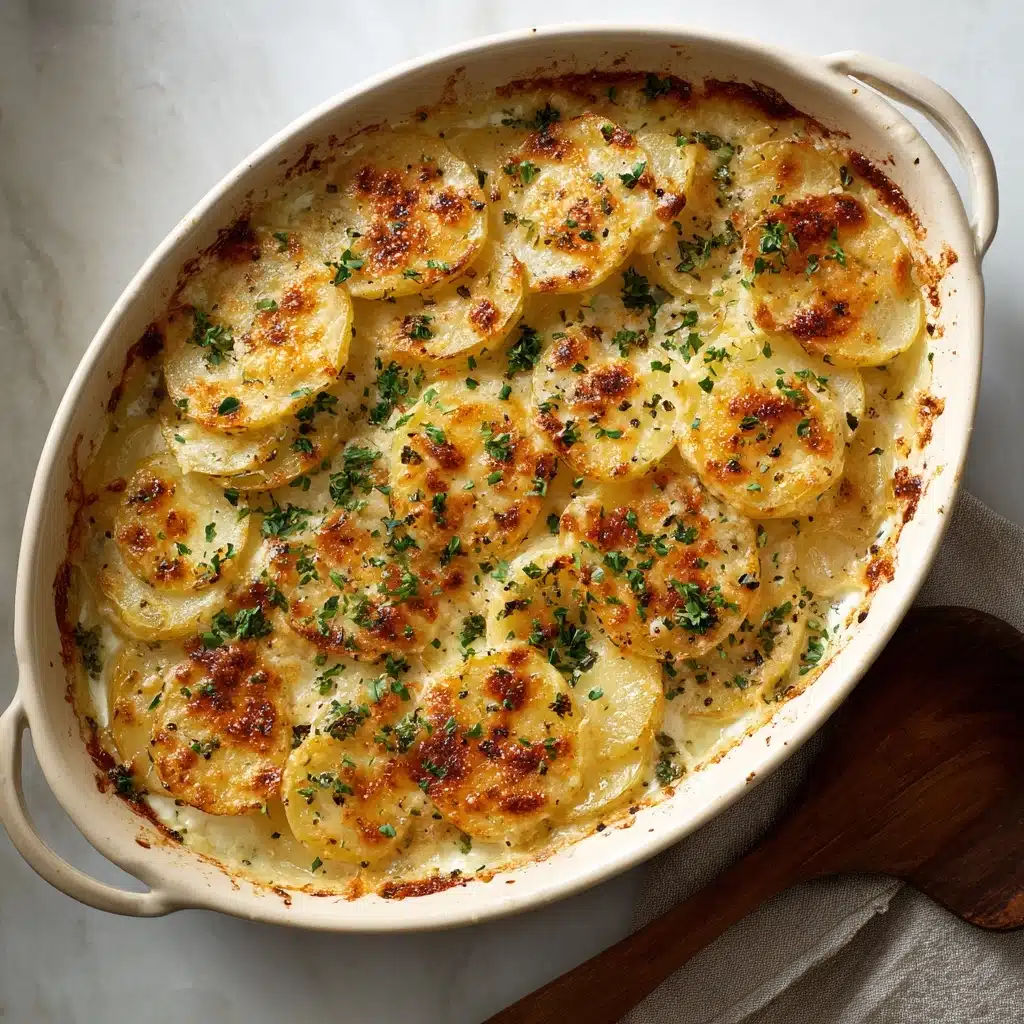 Creamy Garlic Parmesan Potato Bake Recipe - Recipe Image
