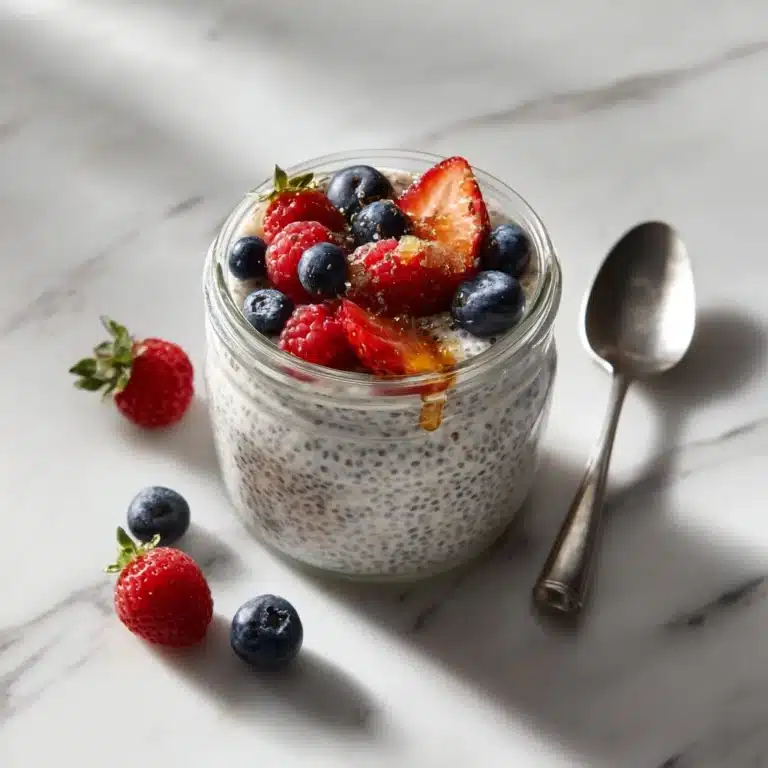 Overnight Chia Pudding with Berries Recipe