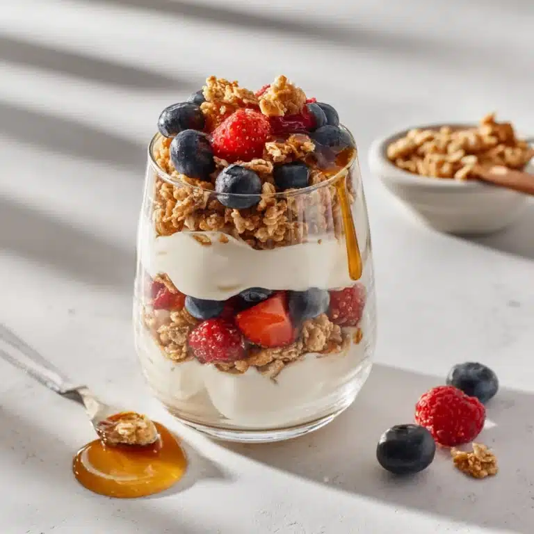 Yogurt Parfait with Granola & Honey Recipe