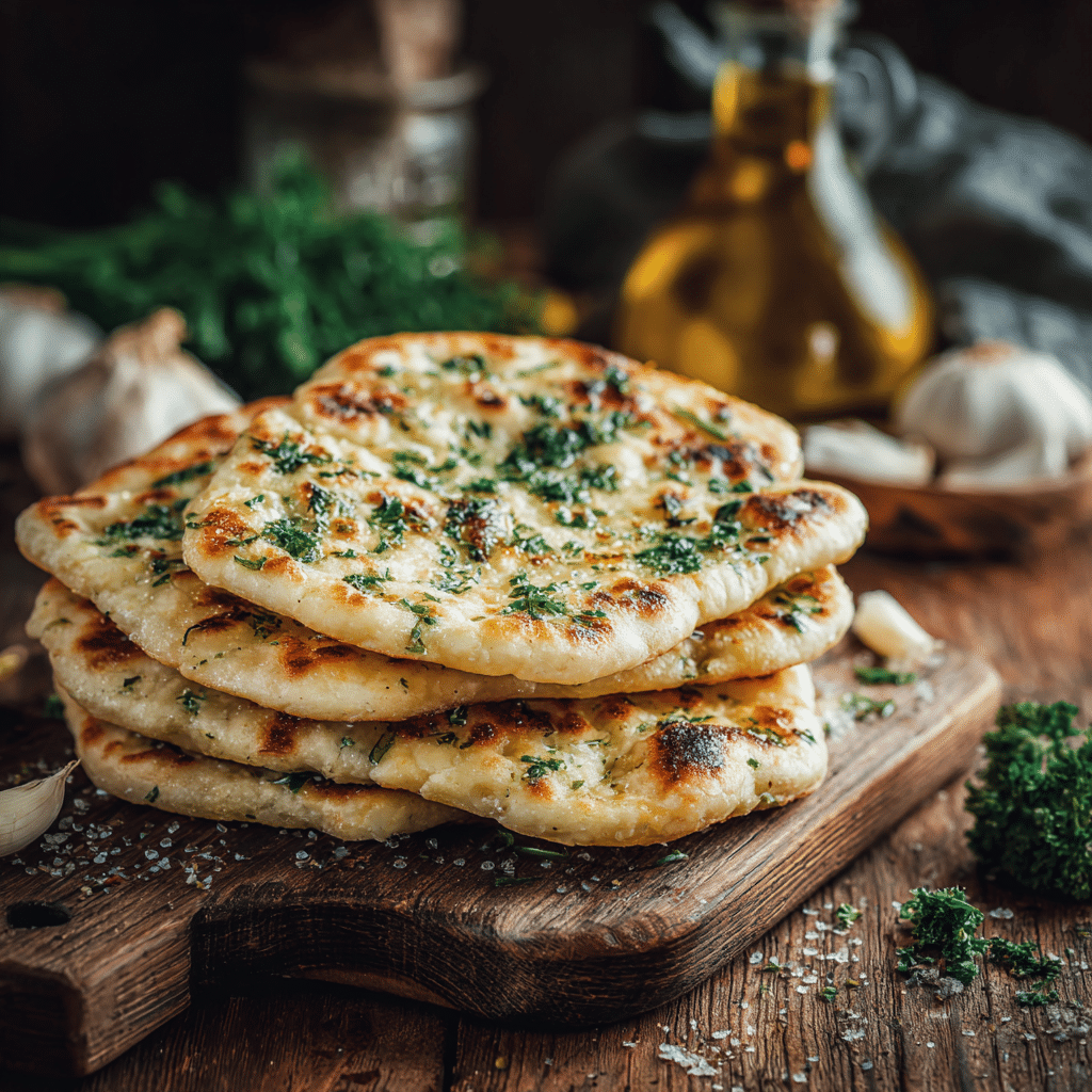 Herb Garlic Flatbread Recipe - Recipe Image