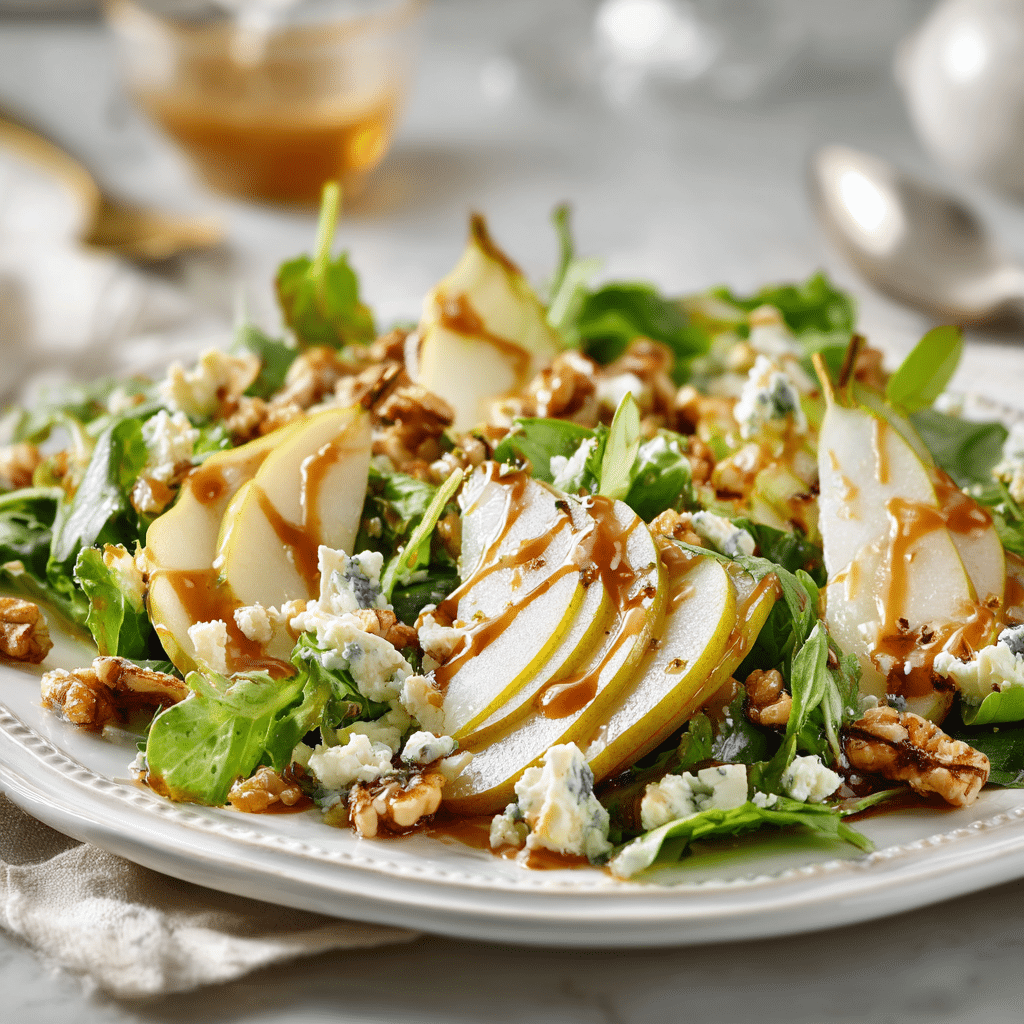 Pear Salad with Creamy Walnut Vinaigrette Recipe - Recipe Image