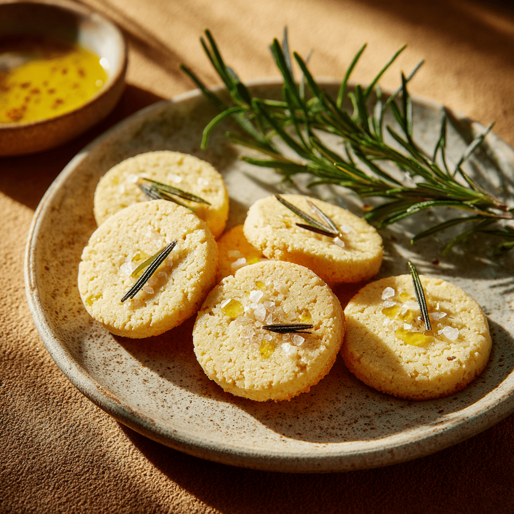 Rosemary Olive Oil Shortbread Recipe - Recipe Image