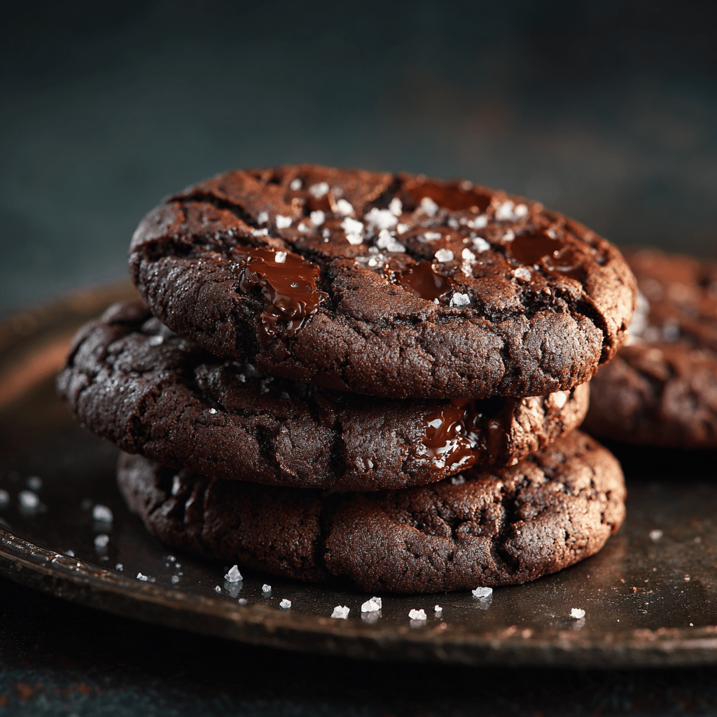 Dark Chocolate Sea Salt Cookies - Recipe Image