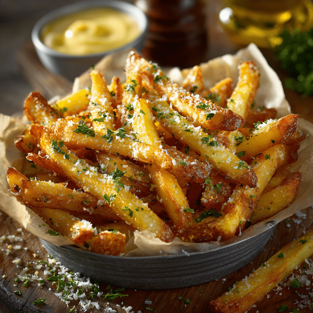 Air Fryer Garlic Parmesan Fries - Recipe Image