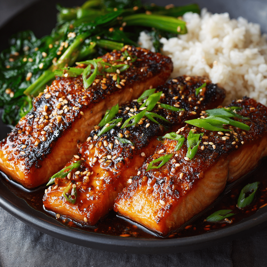 Air Fryer Honey Soy Salmon - Recipe Image