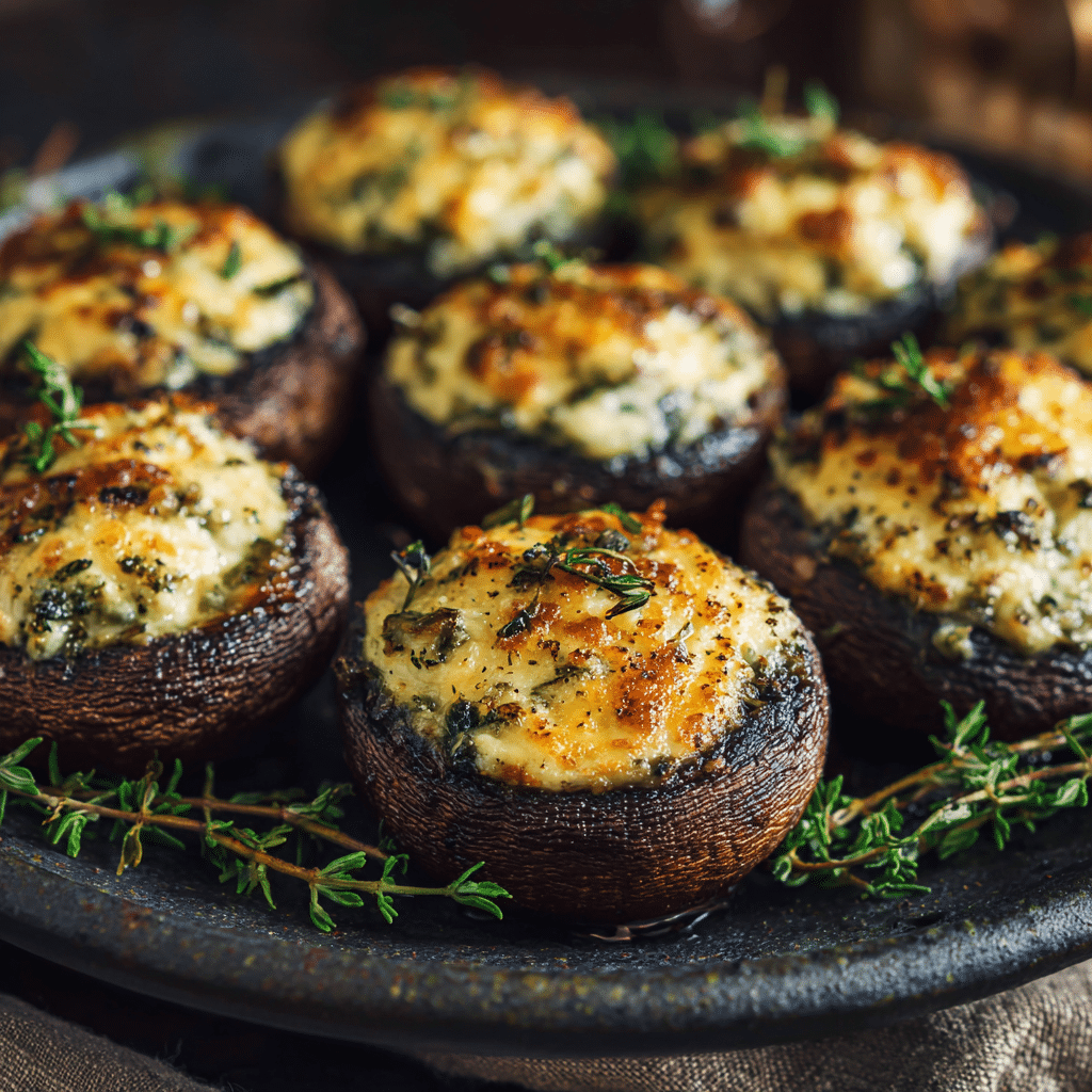. Air Fryer Stuffed Mushrooms - Recipe Image
