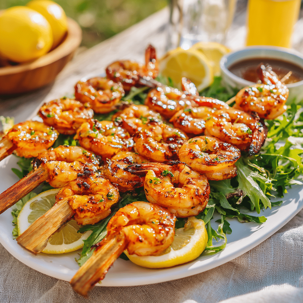 Air Fryer Shrimp Skewers - Recipe Image