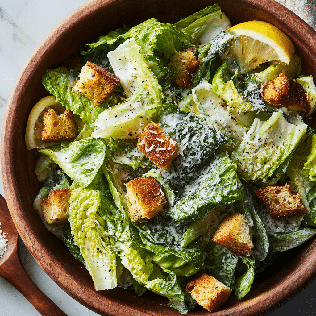 Caesar Salad with Air-Fried Croutons