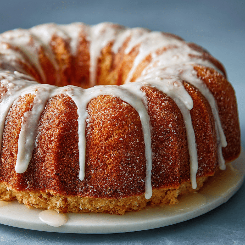 Glazed Old Fashioned Doughnut Cake - Recipe Image