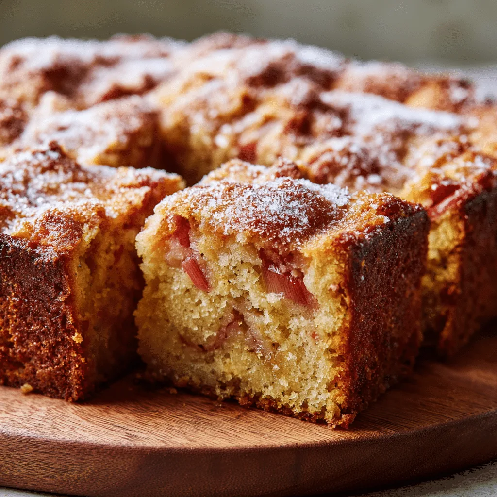 Rhubarb Cake - Recipe Image