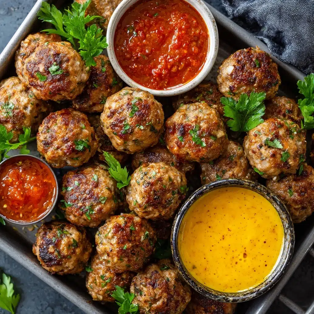Juicy Baked Chicken Meatballs (I make this every week) Recipe - Recipe Image