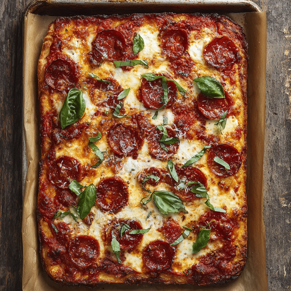 Crispy Sheet Pan Pizza Recipe - Recipe Image