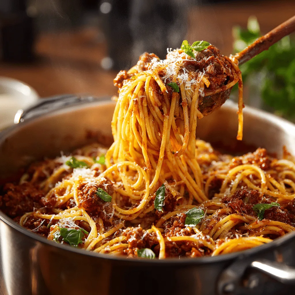 Easy One-Pot Spaghetti Bolognese Recipe - Recipe Image