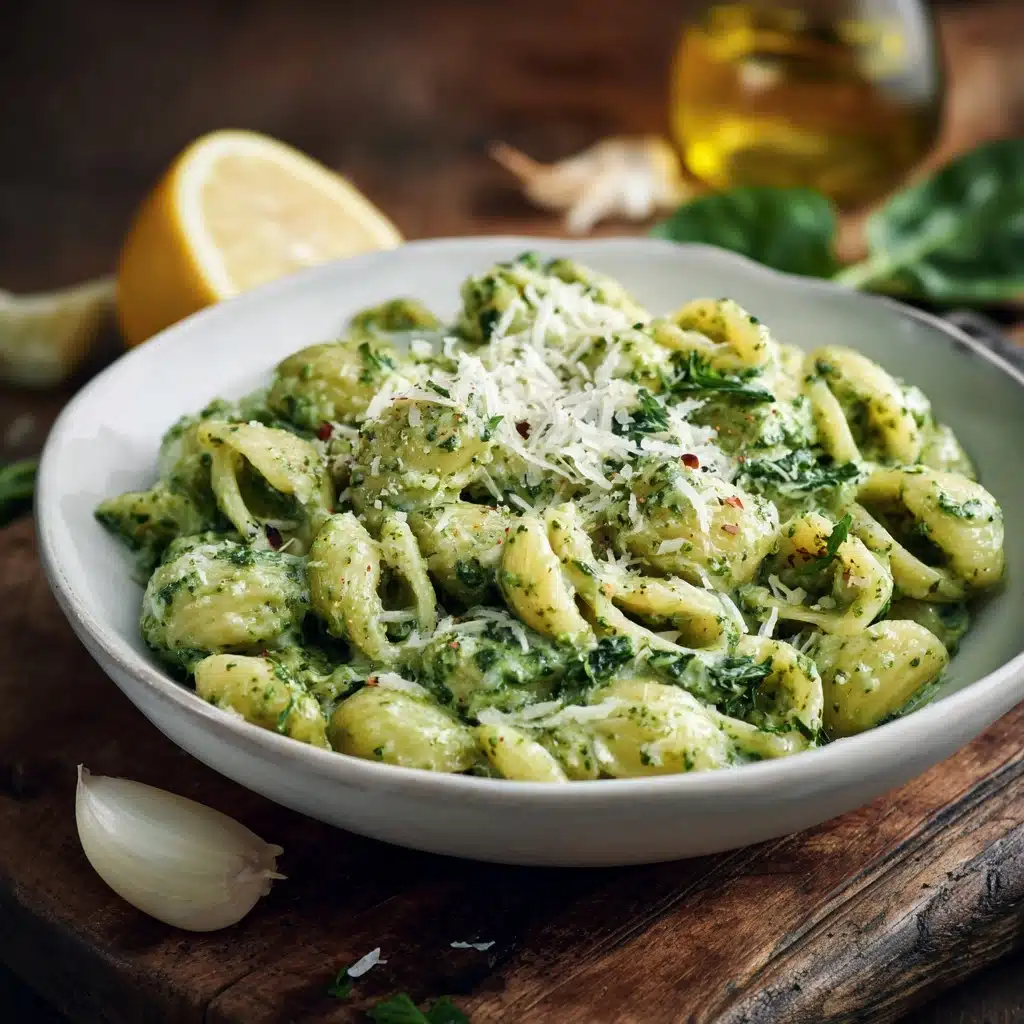 Creamy Spinach Pesto Pasta Recipe - Recipe Image