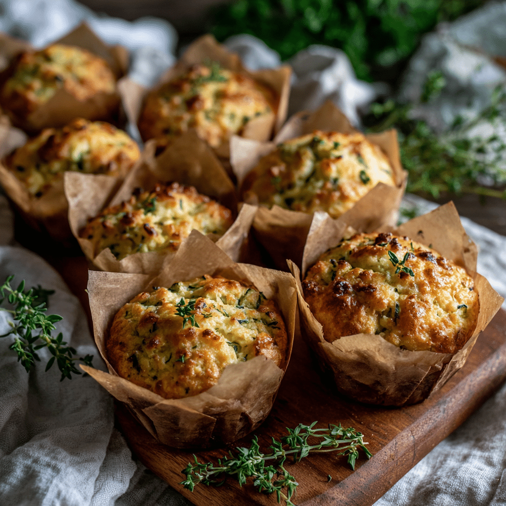 Savory Zucchini Muffins Recipe - Recipe Image