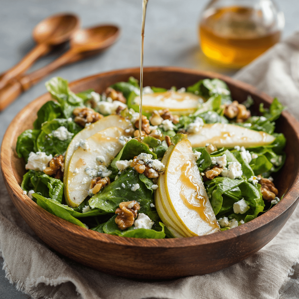 Pear Salad with Creamy Walnut Vinaigrette Recipe - Recipe Image