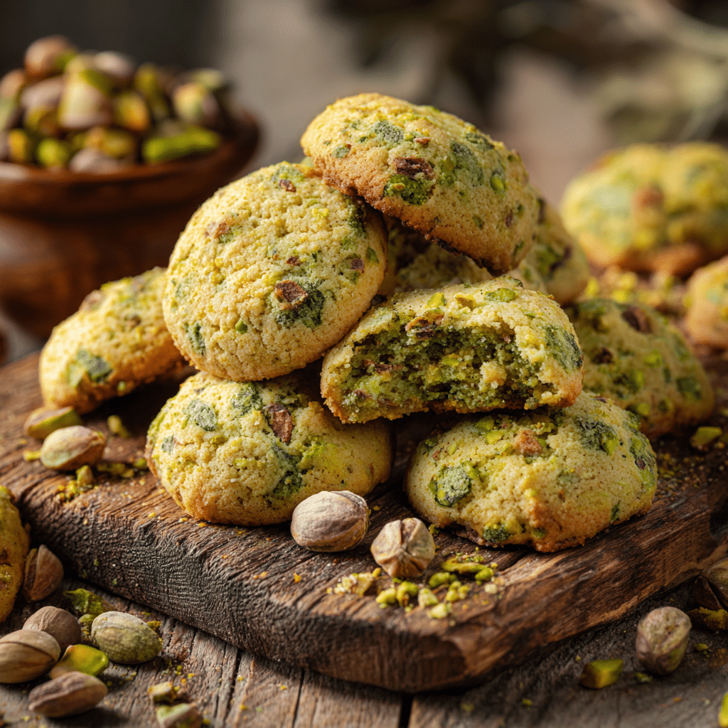 Pistachio Olive Oil Cookies Recipe - Recipe Image