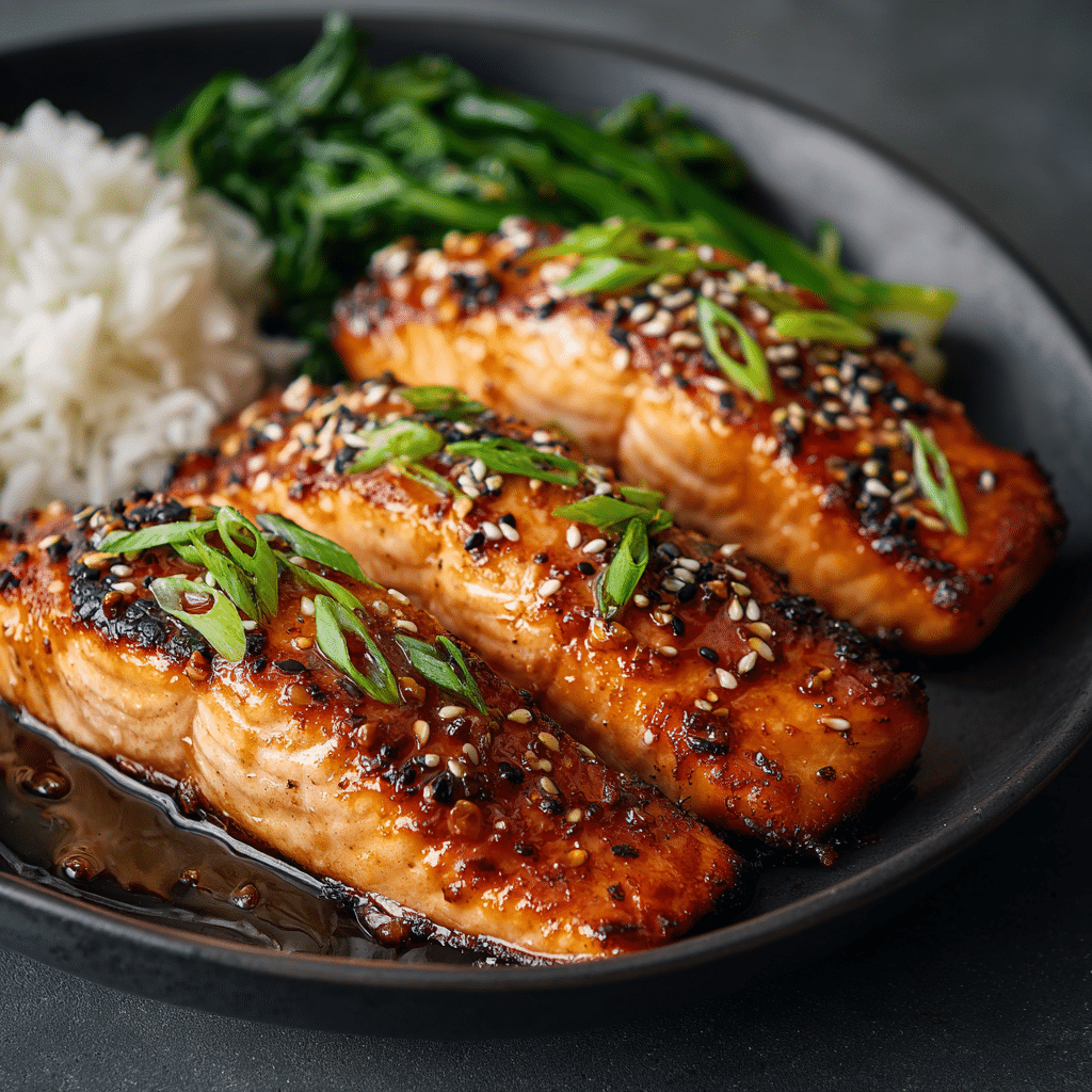 Air Fryer Honey Soy Salmon - Recipe Image