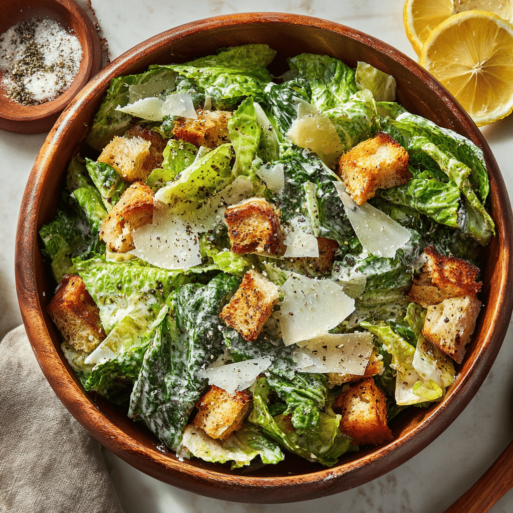Caesar Salad with Air-Fried Croutons - Recipe Image