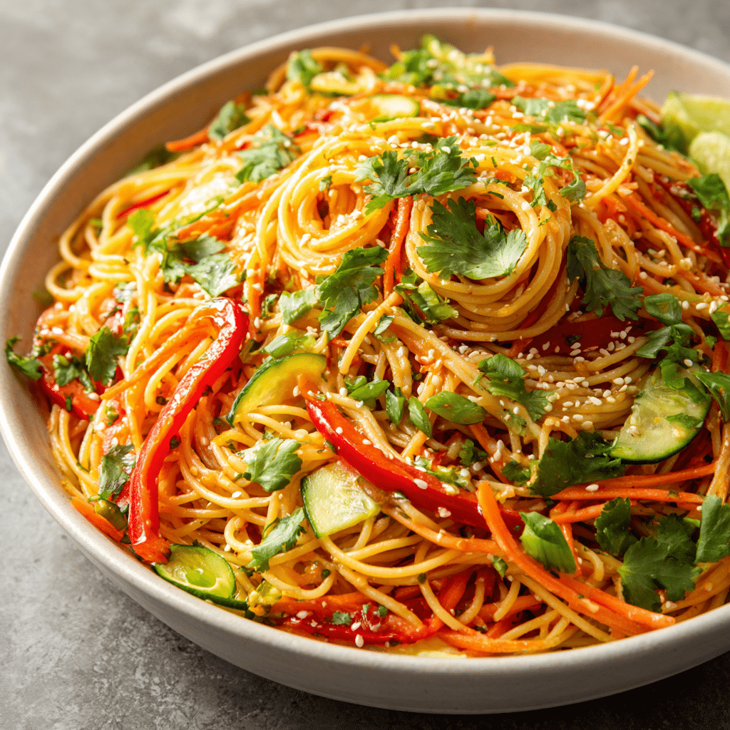 Spicy Thai Spaghetti Salad - Recipe Image