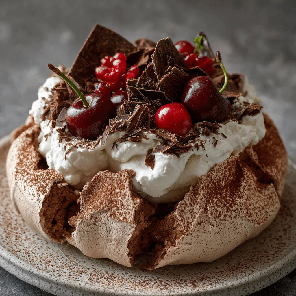 Chocolate Pavlova - Recipe Image