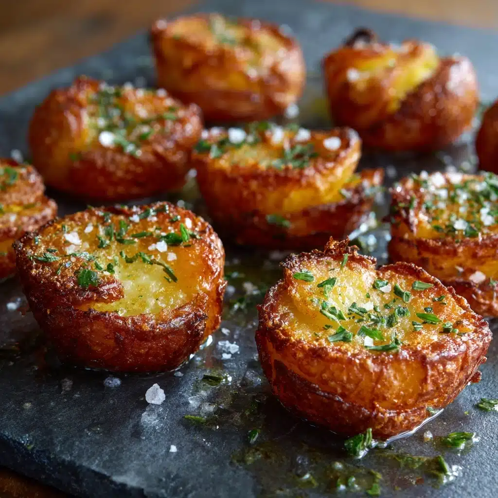 Crispy Smashed Baked Potatoes Recipe - Recipe Image