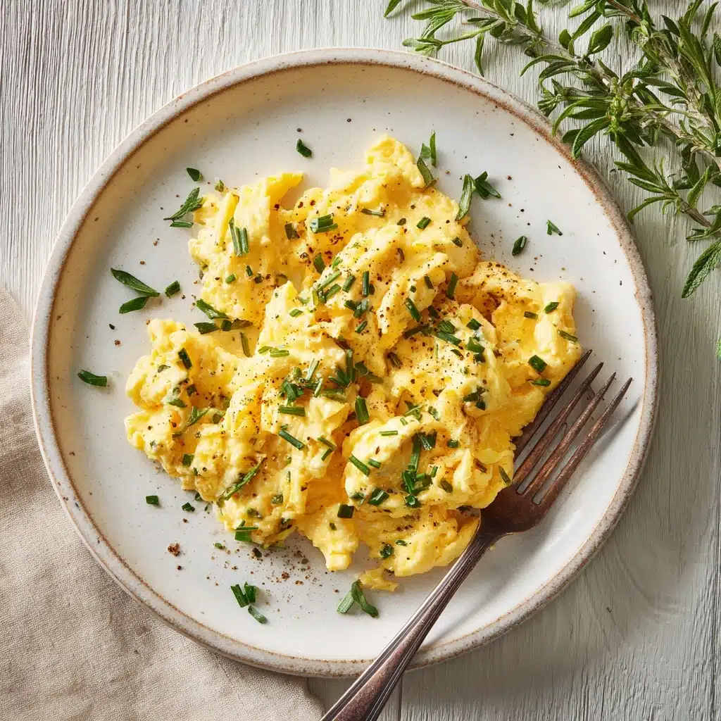 Creamy Scrambled Eggs with Herbs Recipe - Recipe Image