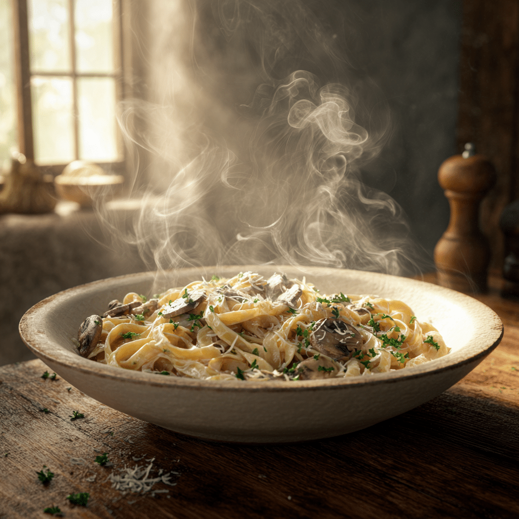 Creamy Mushroom Pasta Recipe - Recipe Image
