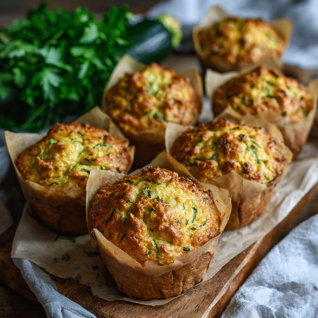 Savory Zucchini Muffins Recipe - Recipe Image
