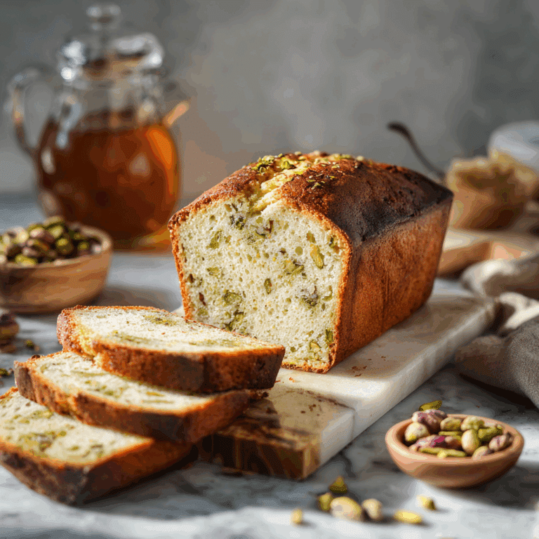 Pistachio Cardamom Pound Cake Recipe