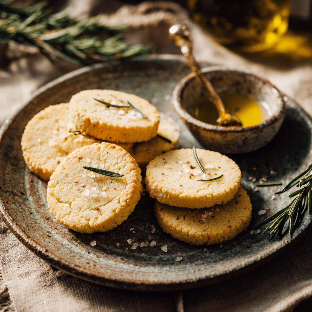 Rosemary Olive Oil Shortbread Recipe - Recipe Image
