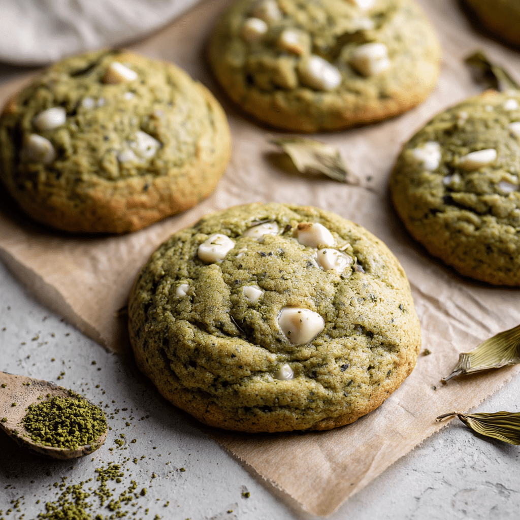 Matcha White Chocolate Cookies - Recipe Image