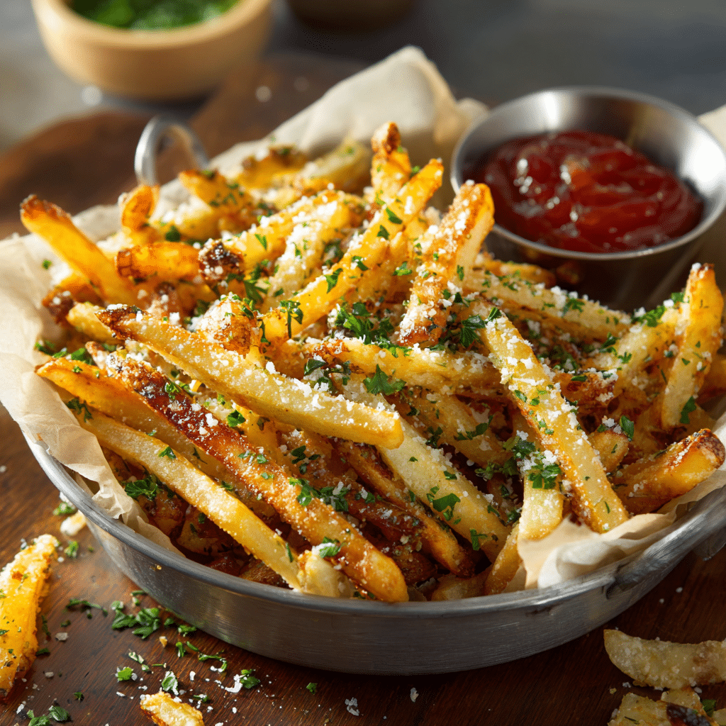 Air Fryer Garlic Parmesan Fries
